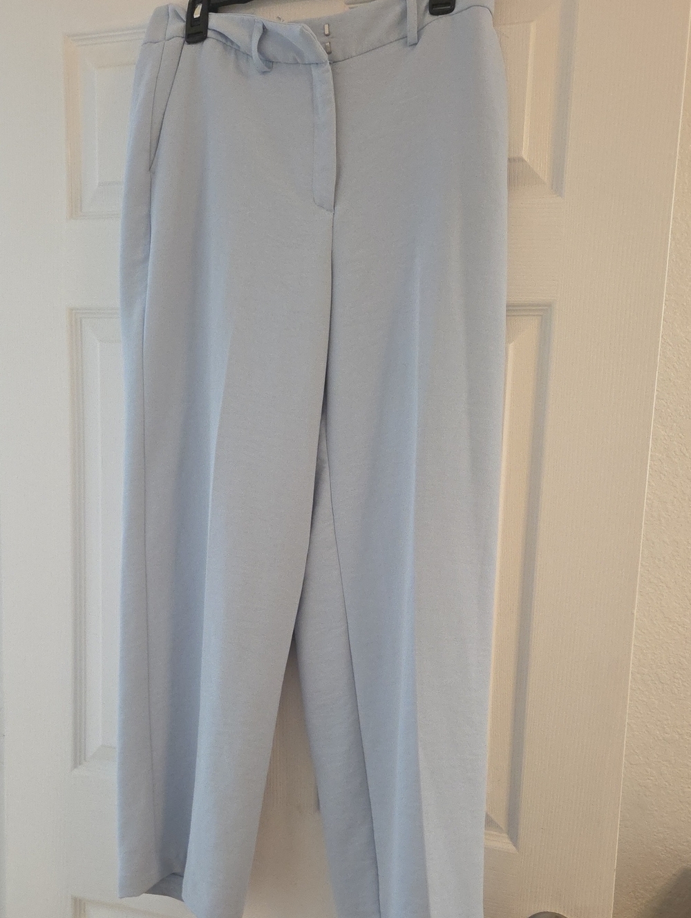 Ina Light Blue Wide-Leg Trousers with Belt Loops